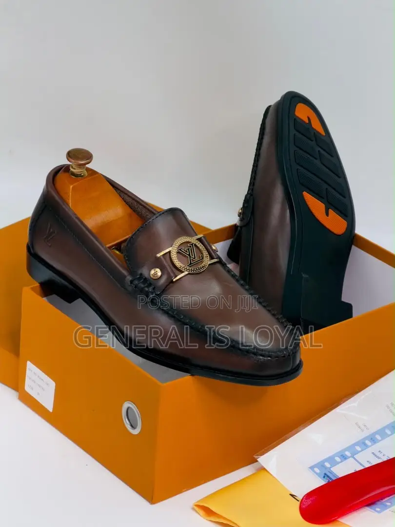 Louis Vuitton Brown Leather Men’S Loafers Shoe
