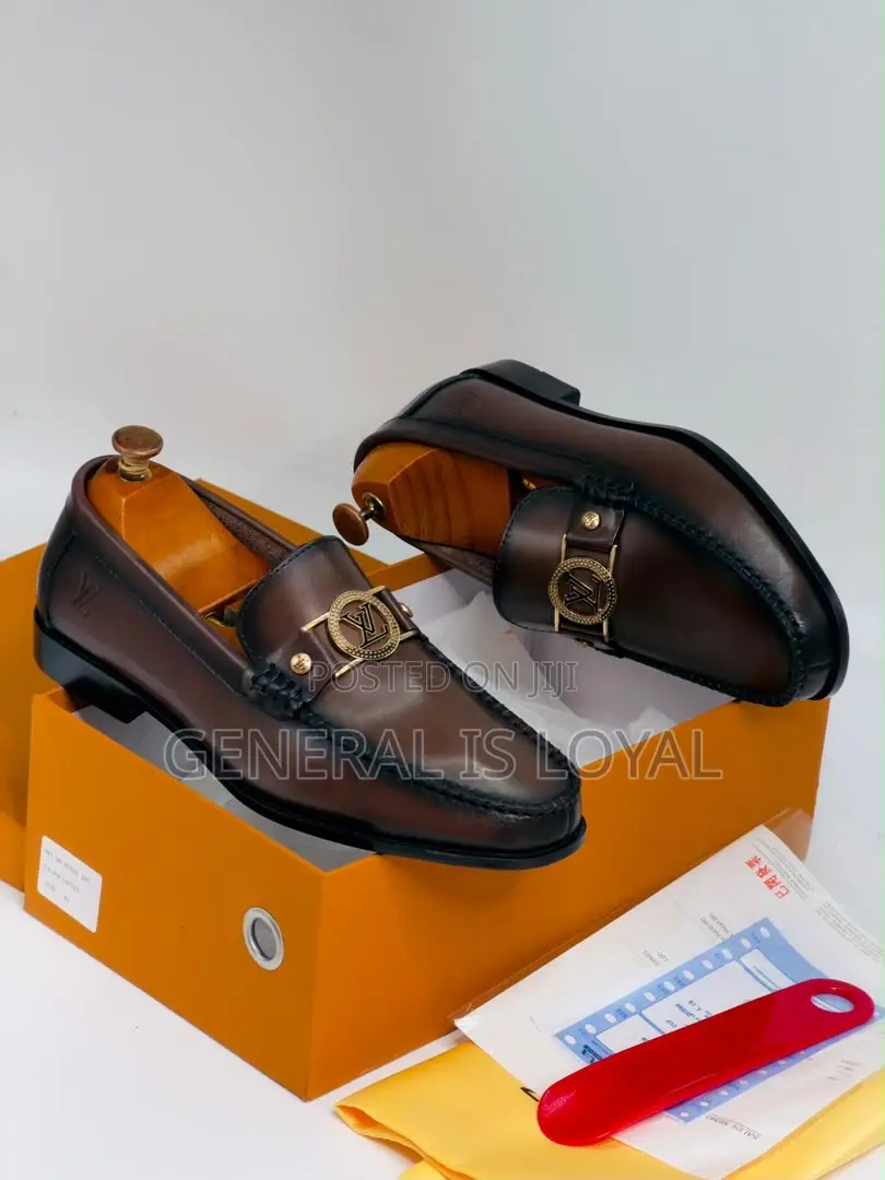 Louis Vuitton Brown Leather Men’S Loafers Shoe
