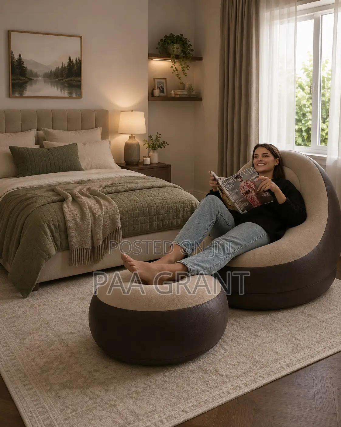 Transform Your Living Room Space (Inflatable Air Sofa+ Free Pump