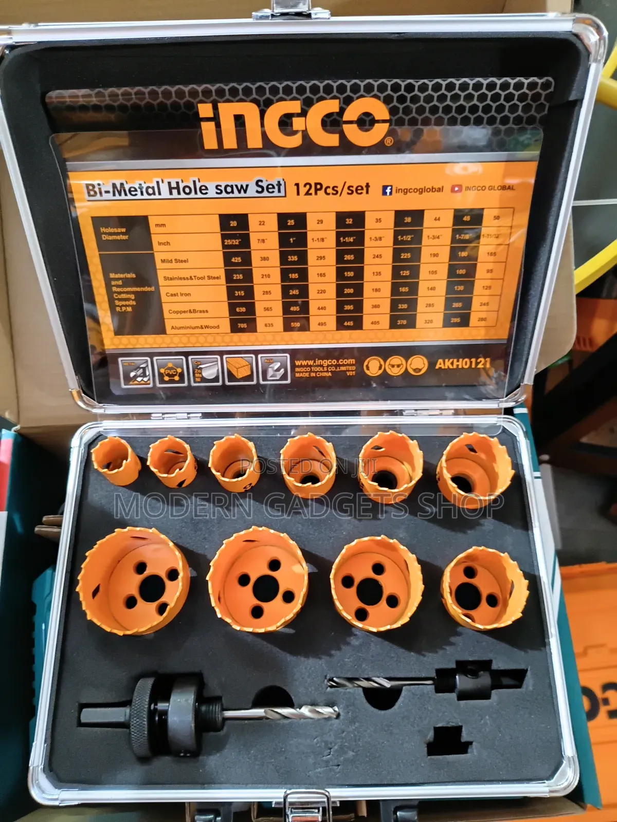 Ingco 12-piece Bi-metal Hole Saw Set – Professional Hole Cutter Kit