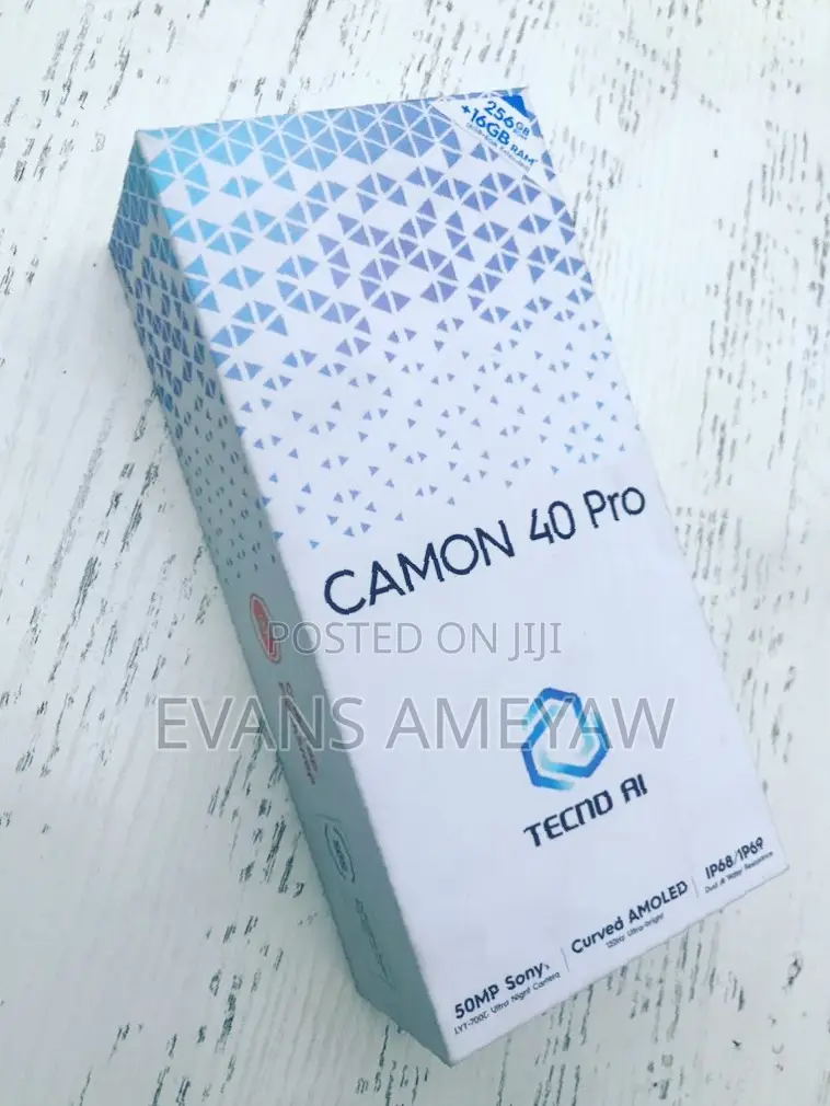 New Tecno Camon 40 Pro 5G 256 GB Black