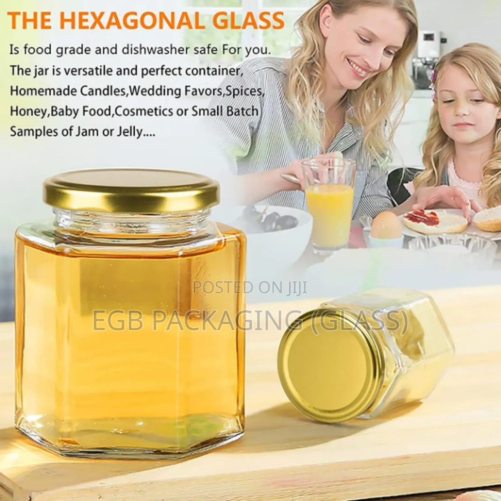 Honey Glass Jars