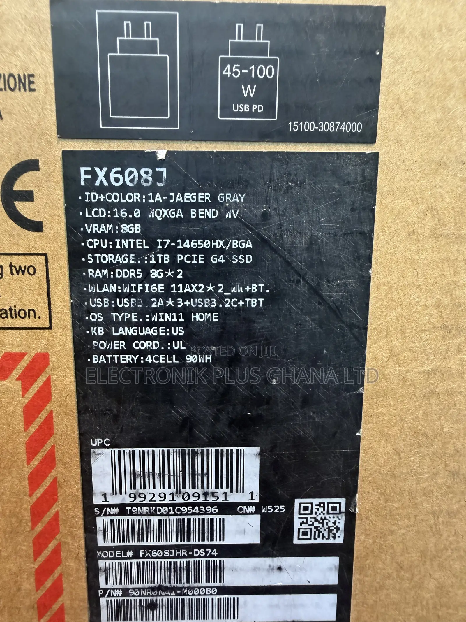 New Laptop Asus TUF Gaming F16 16GB Intel Core i7 SSD 1T