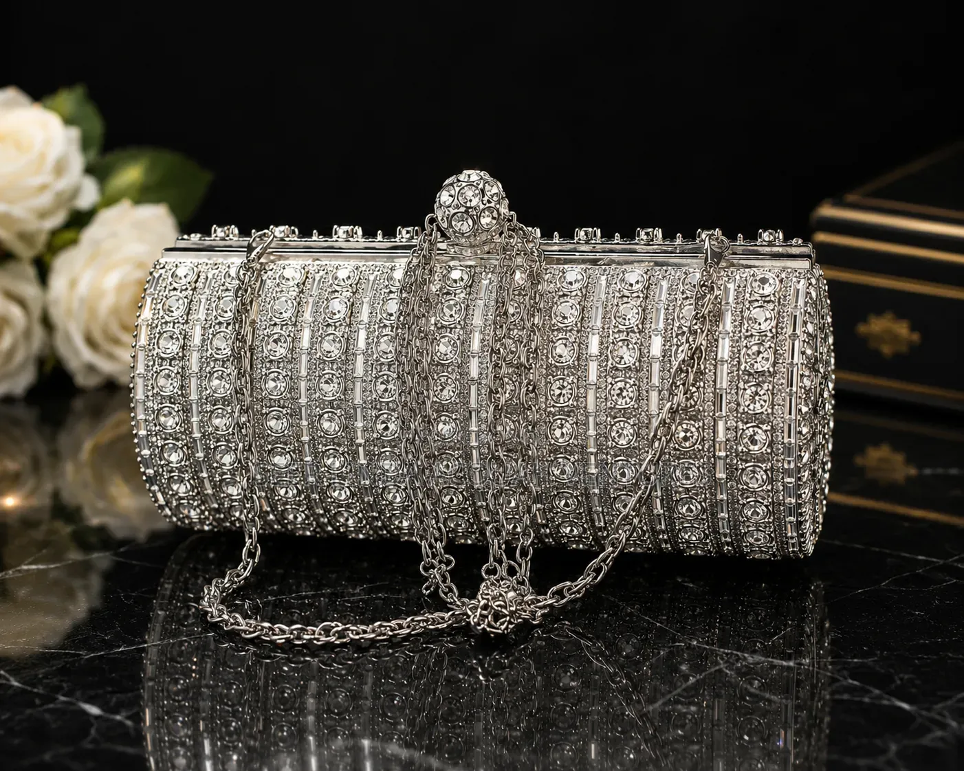 Luxury Rhinestone Evening Clutch Bag