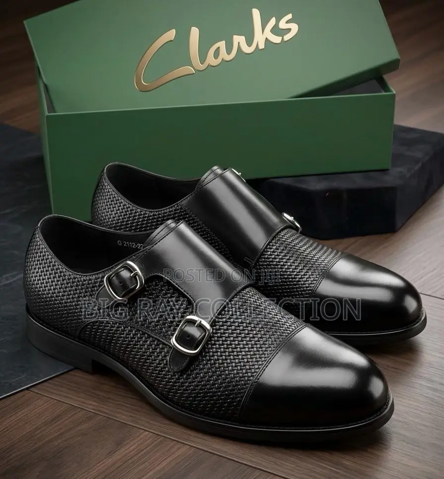 Solid Clarks Monk Strap Shoe