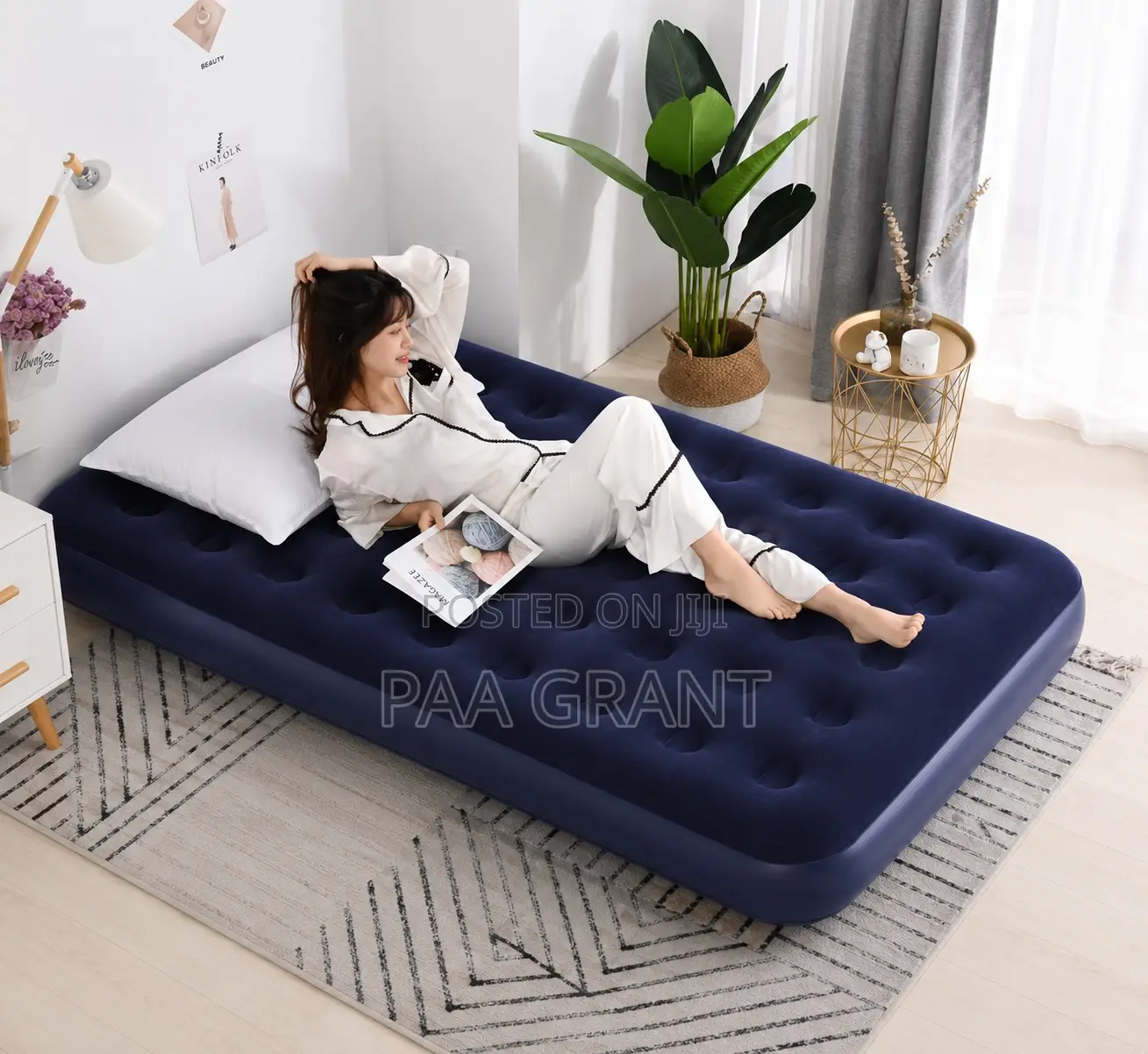 Luxury Inflatable Single Size Air Mattress Plus Free Pump