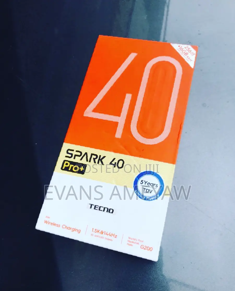 New Tecno Spark 40 Pro+ 256 GB Black