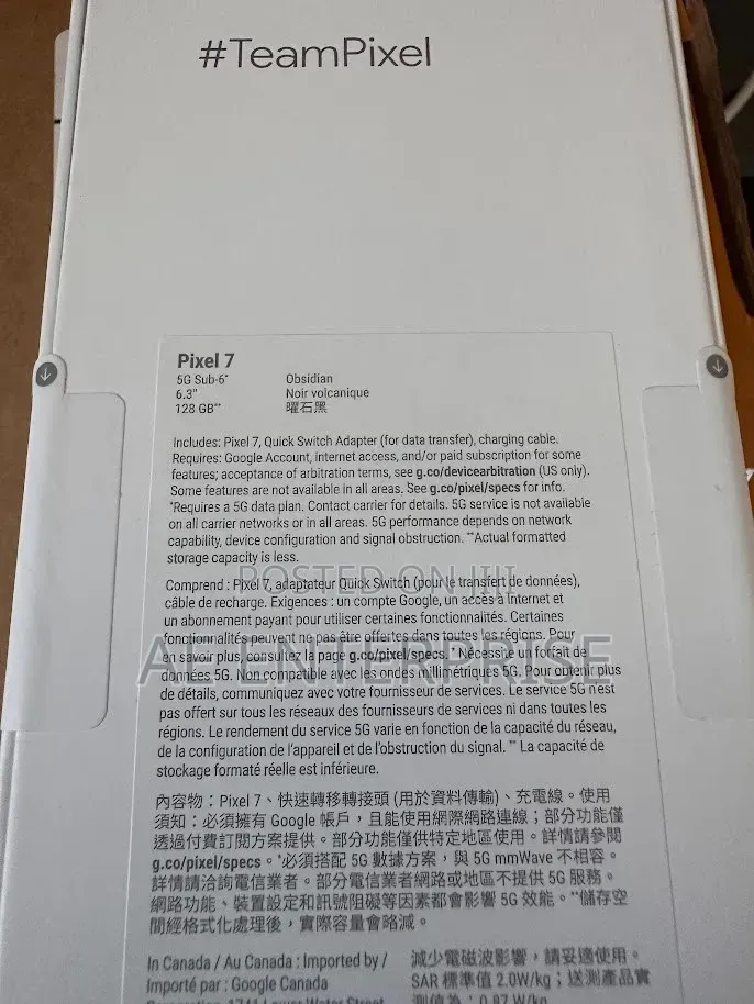 New Google Pixel 7 128 GB Green