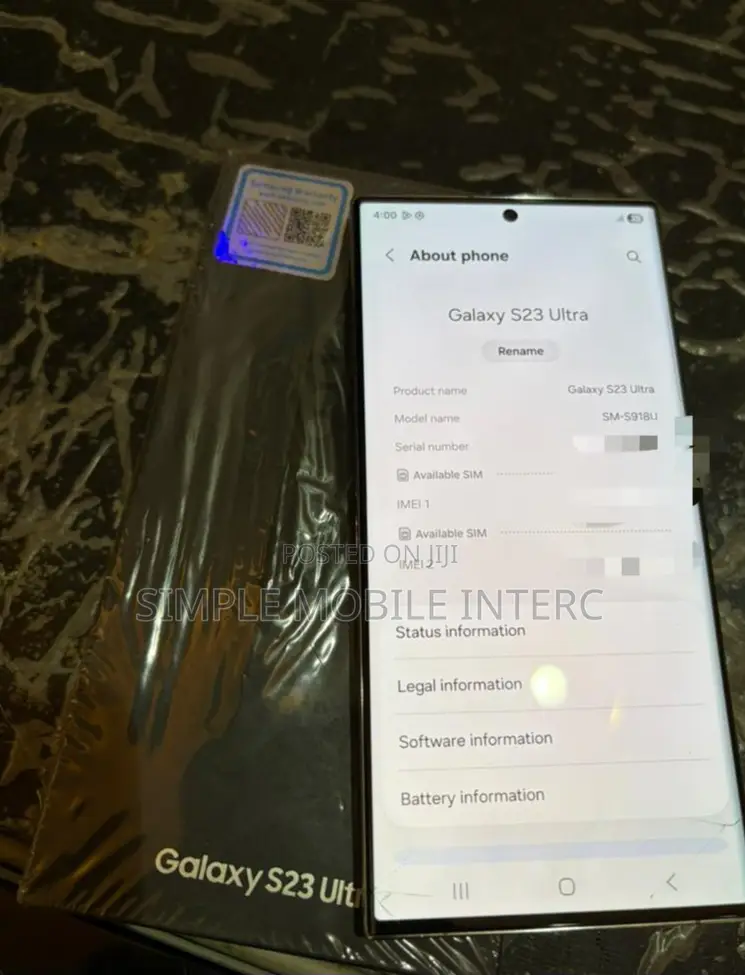 New Samsung Galaxy S23 Ultra 512 GB Black