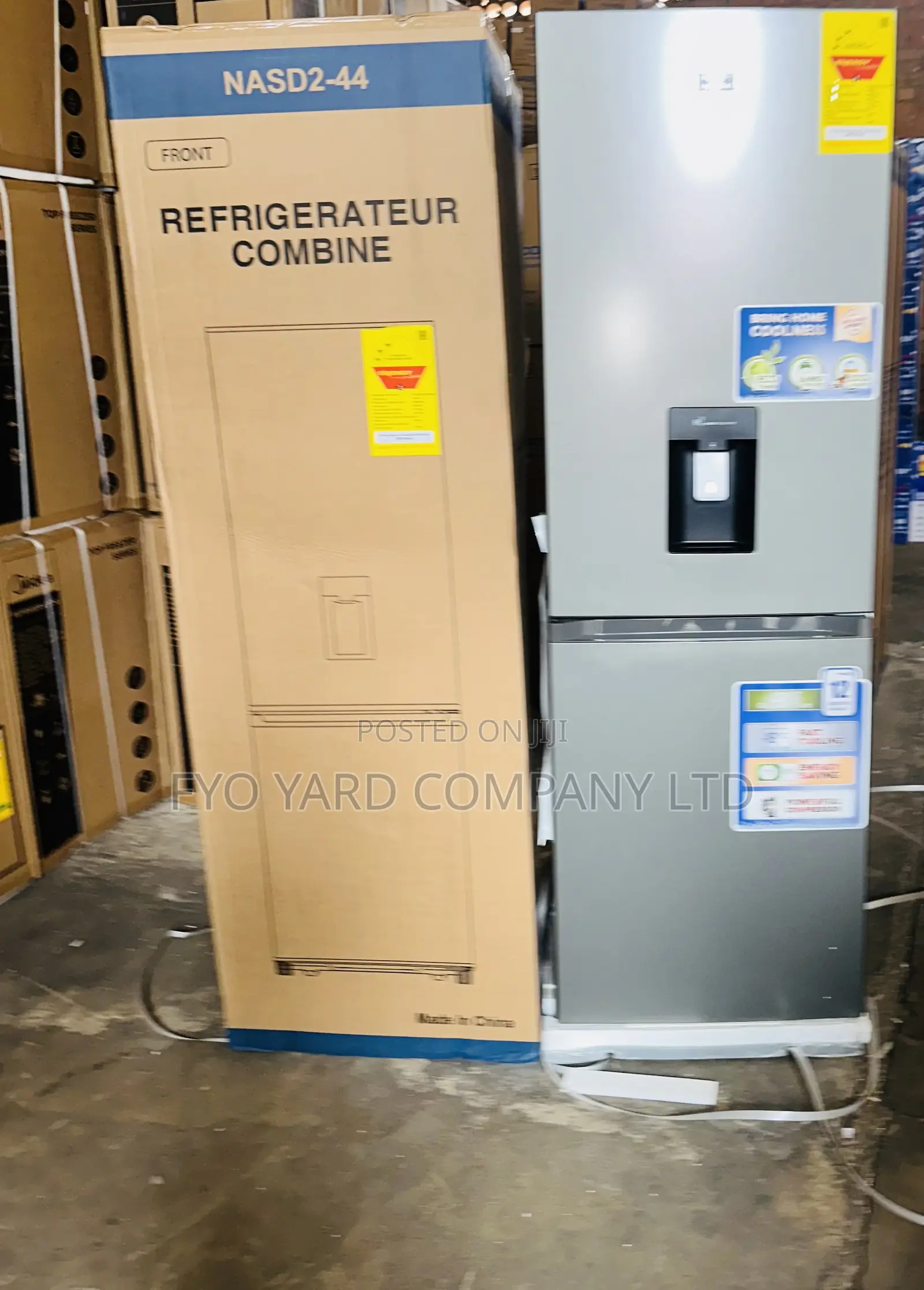 Nasco 287ltr Bottom Freezer Refrigerator With Dispenser -Nasd2-44