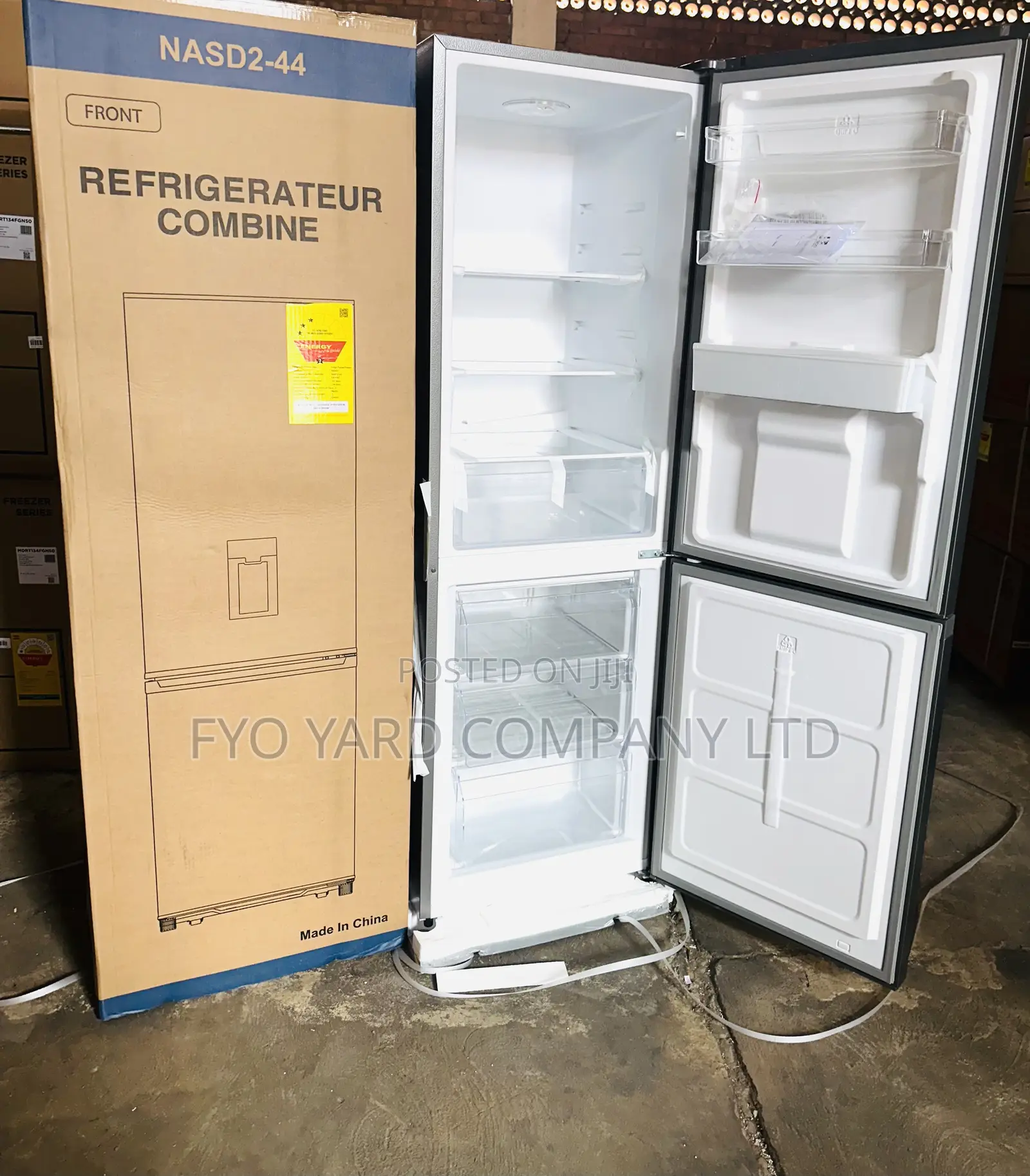 Energy Efficient Nasco 2doors Bottom Freezer 287l Refrigerator