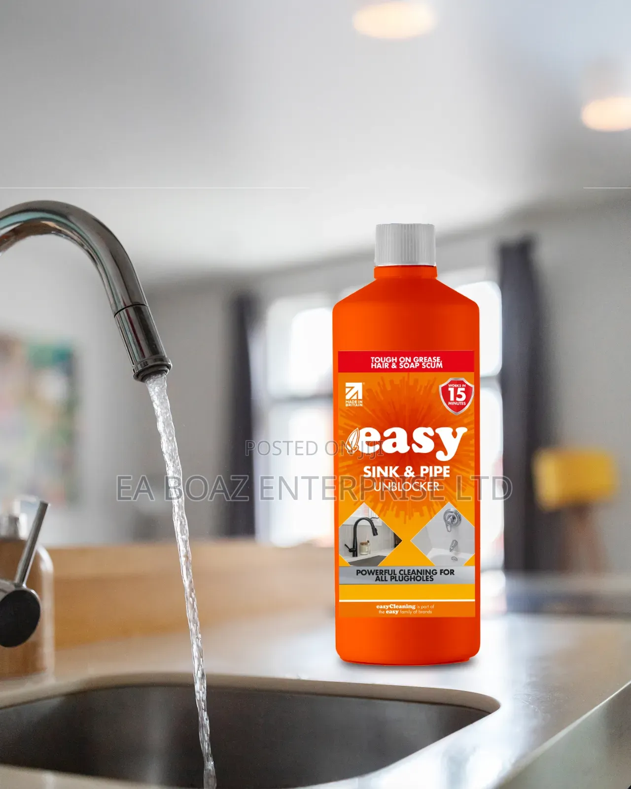 Uk Easy Sink Pipe Unblocker 1l , Original