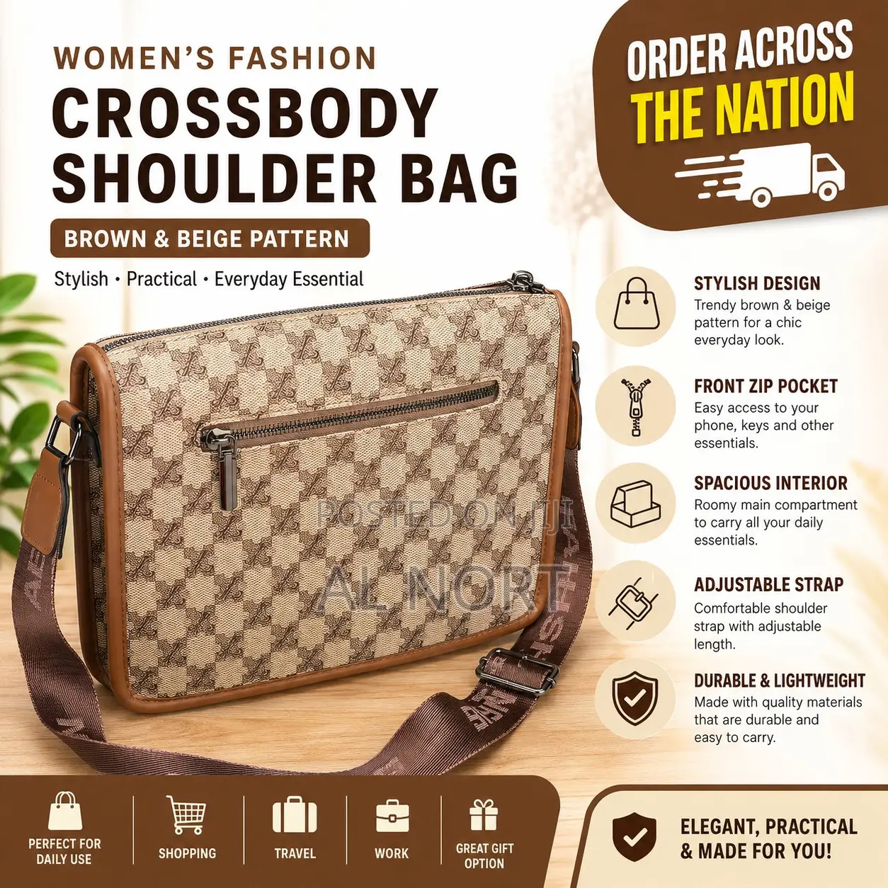 Women's Fashion Crossbody Shoulder Bag