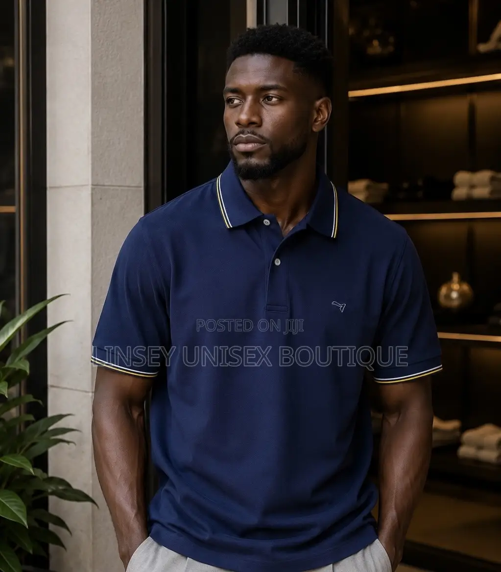Luxury Men’S Navy Blue Polo Shirt – Premium Cotton Casual Wear