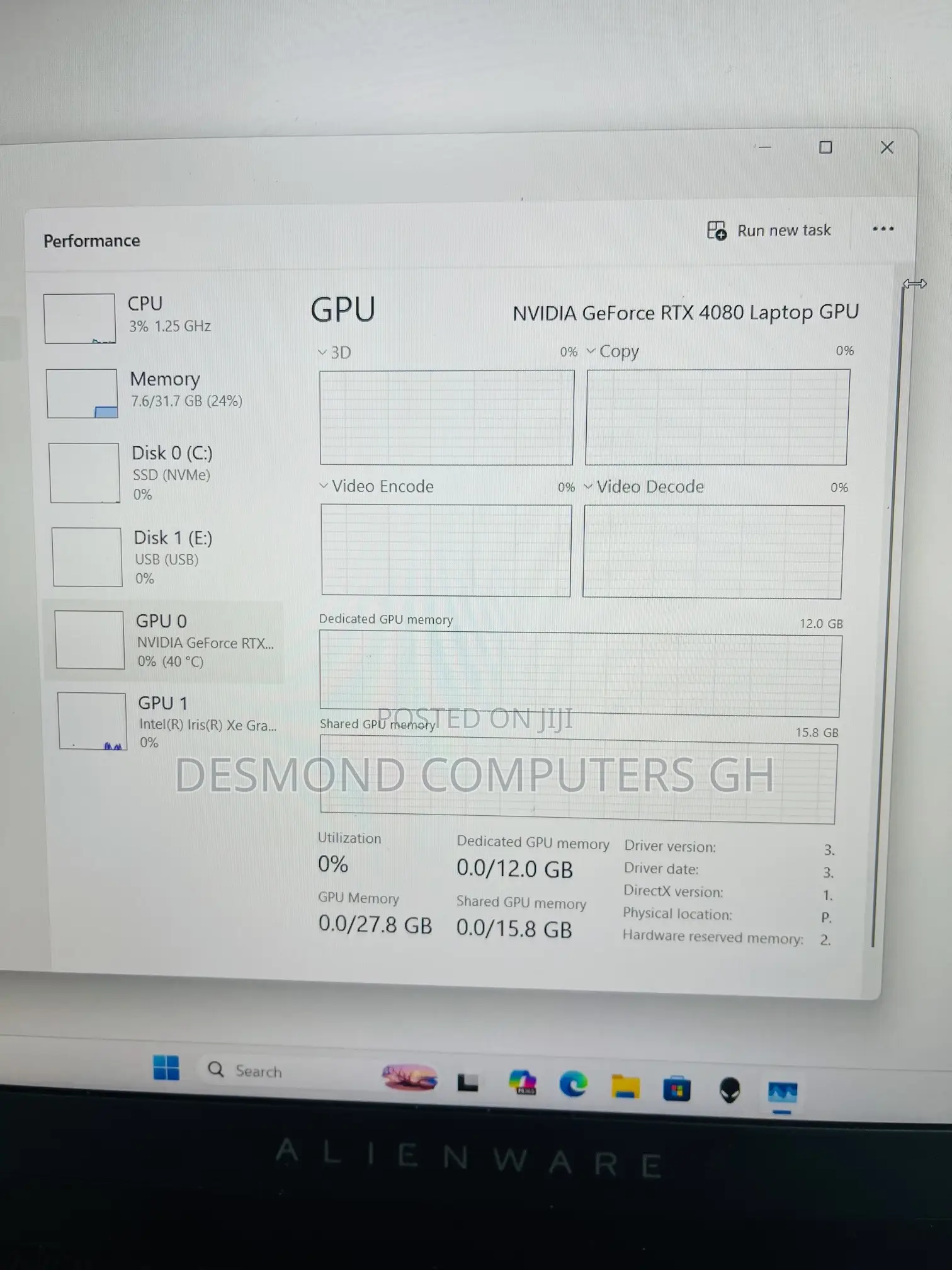 Laptop Alienware X16 r1 32GB Intel Core i9 SSD 1T