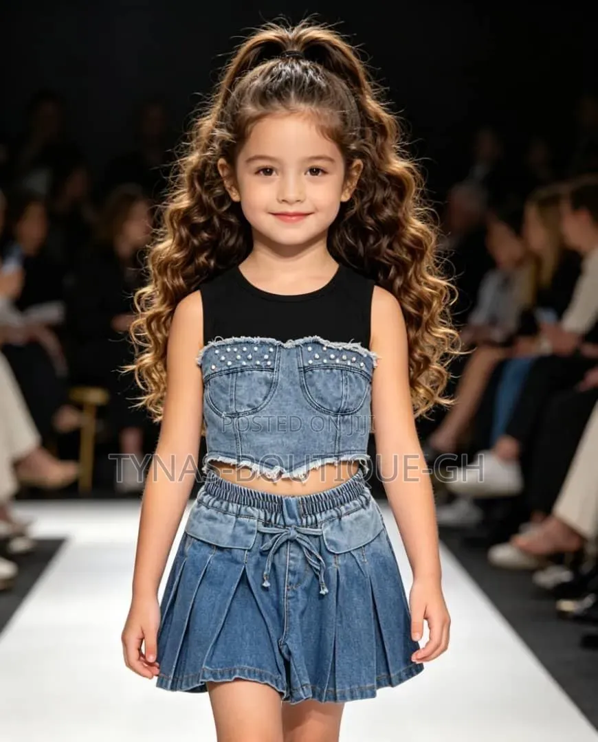 Girls Jeans Skirt and Top