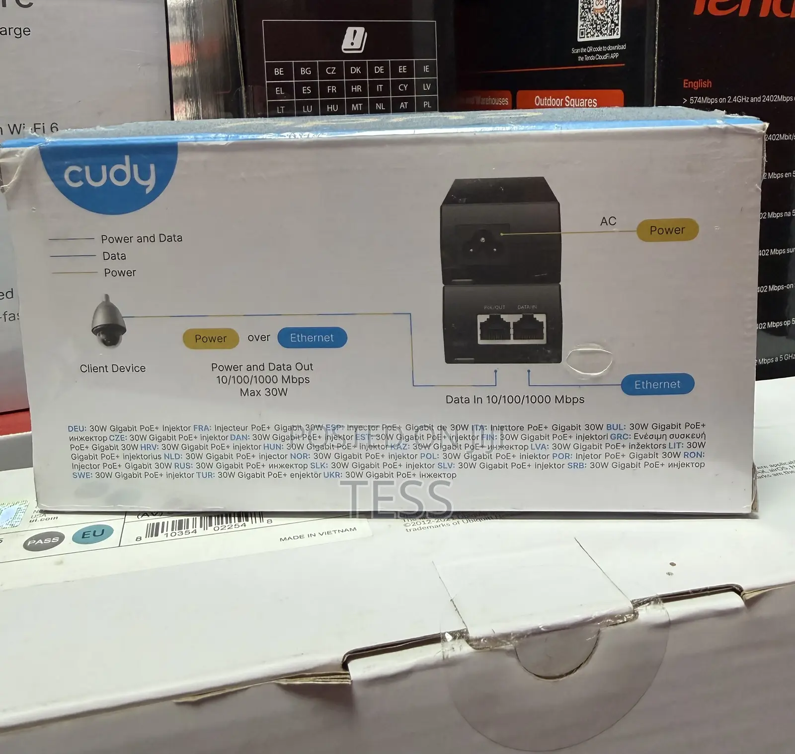 Cudy 30w Gigabit Poe+ Injector Adapter 1000mbps 54v Poe200