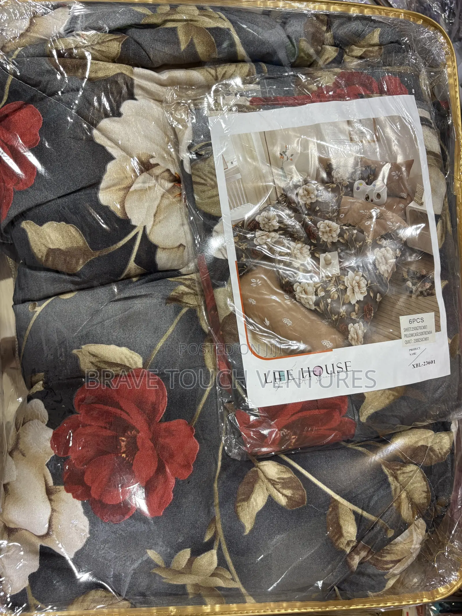 6 PCS Bedsheet Duvet Set Multicolor