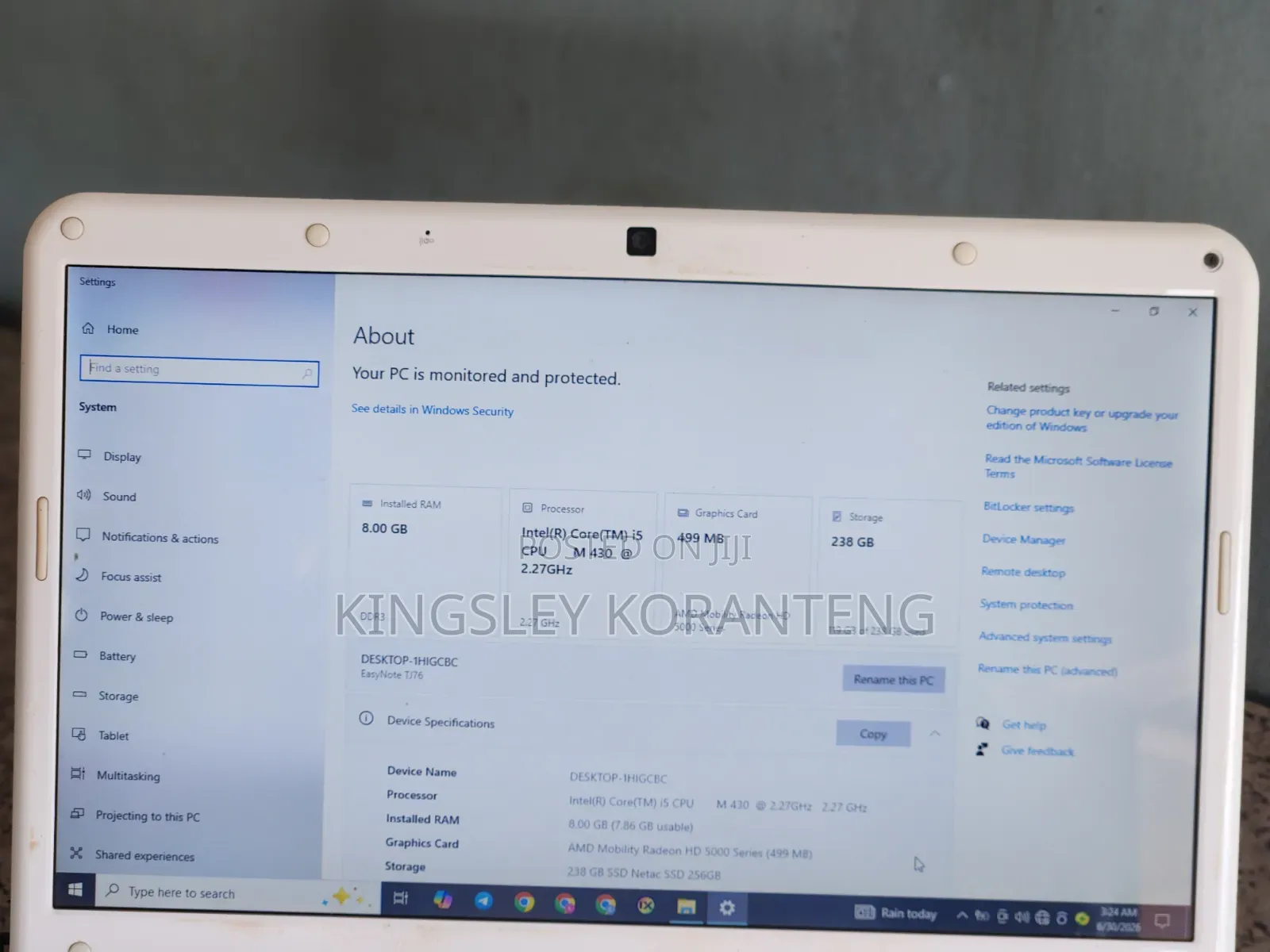 Laptop Packard Bell EasyNote TJ75 8GB Intel Core i5 SSD 256GB