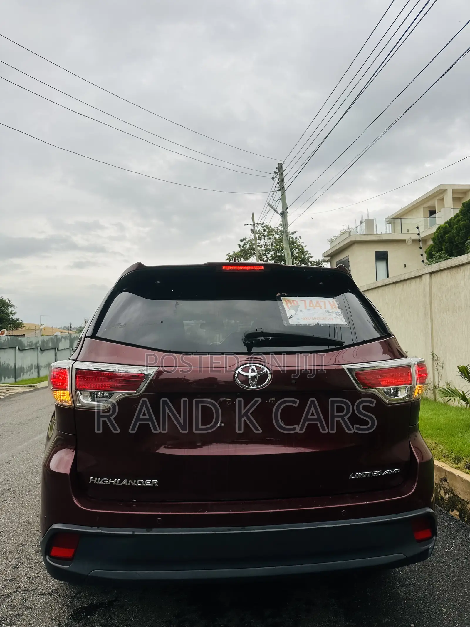 Toyota Highlander Limited Platinum V6 4x2 (3.5L 6cyl 6A) 2016 Red