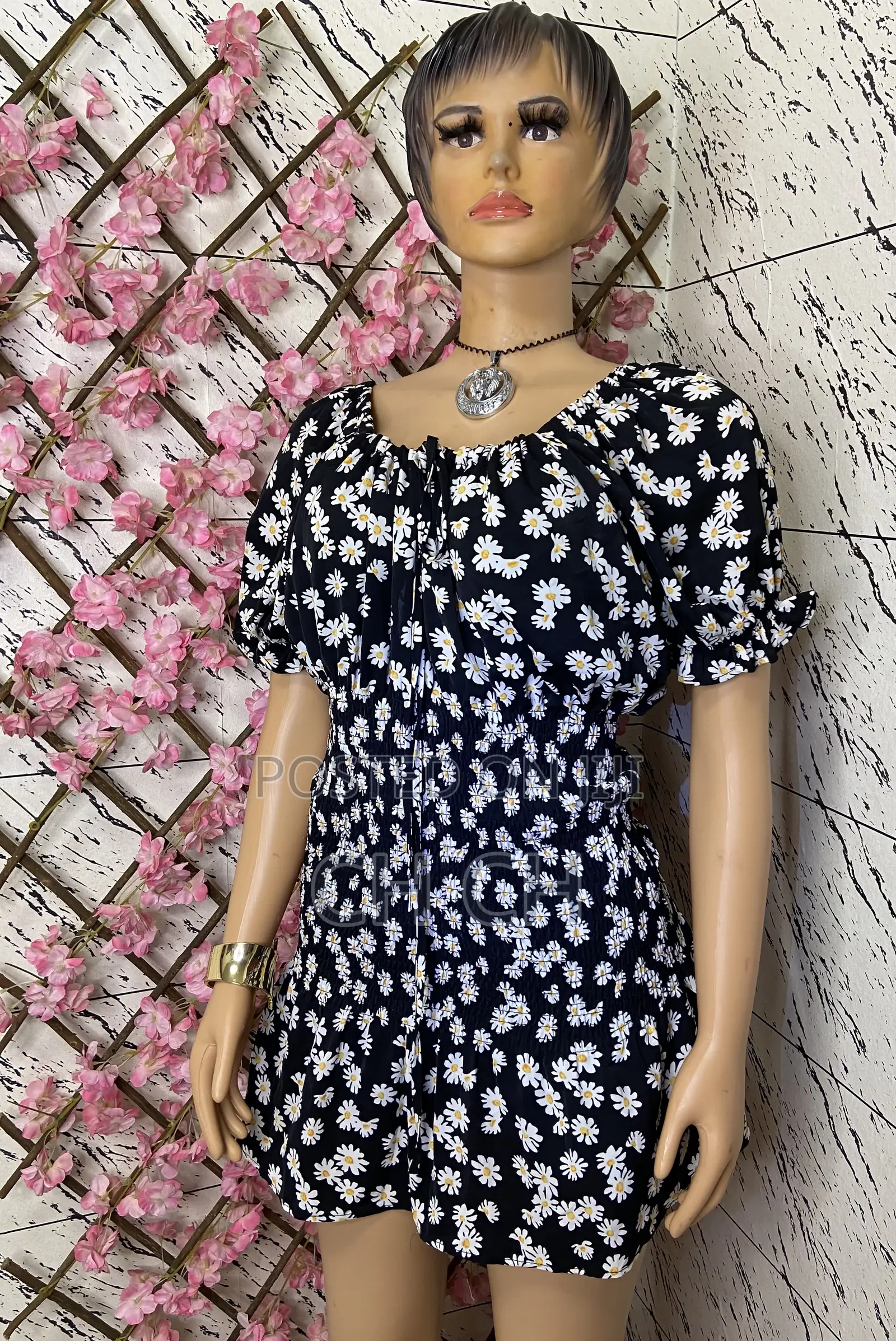 Add a New Beautiful Ladies Daisy Floral Print Dress