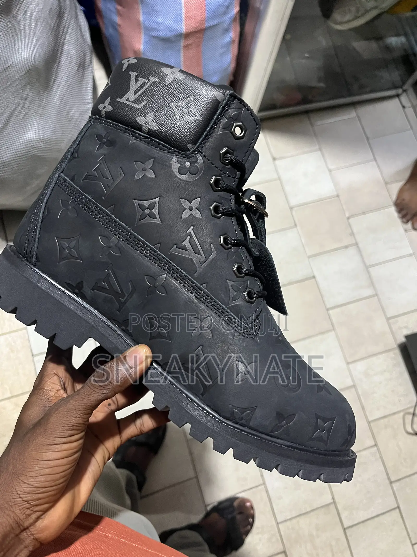 Men’S Black Timberland X Louis Vuitton Boots