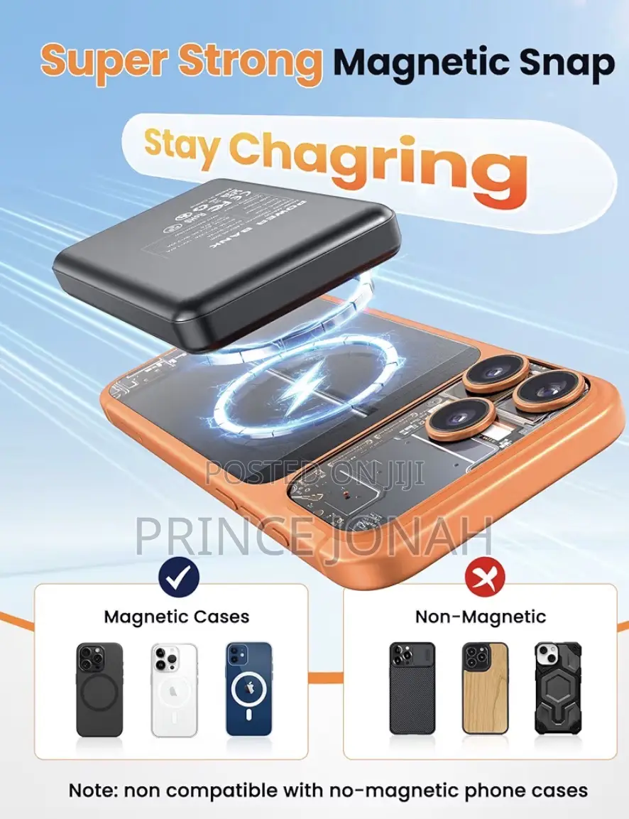 Magsafe Battery Pack 12000mah Magnetic Power Bank Portable Charger