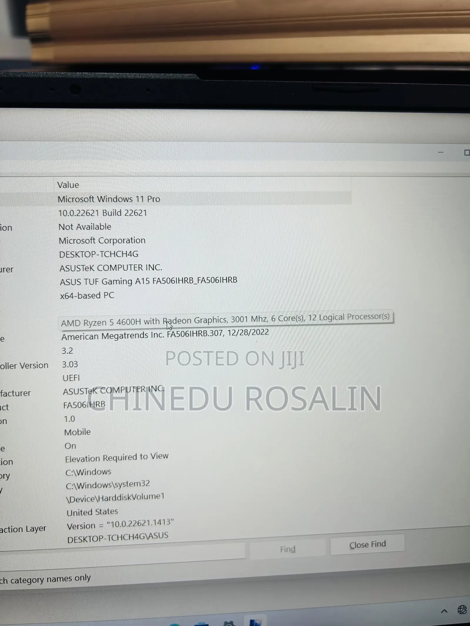 Laptop Asus TUF Gaming A15 16GB AMD Ryzen 5 SSD 1T