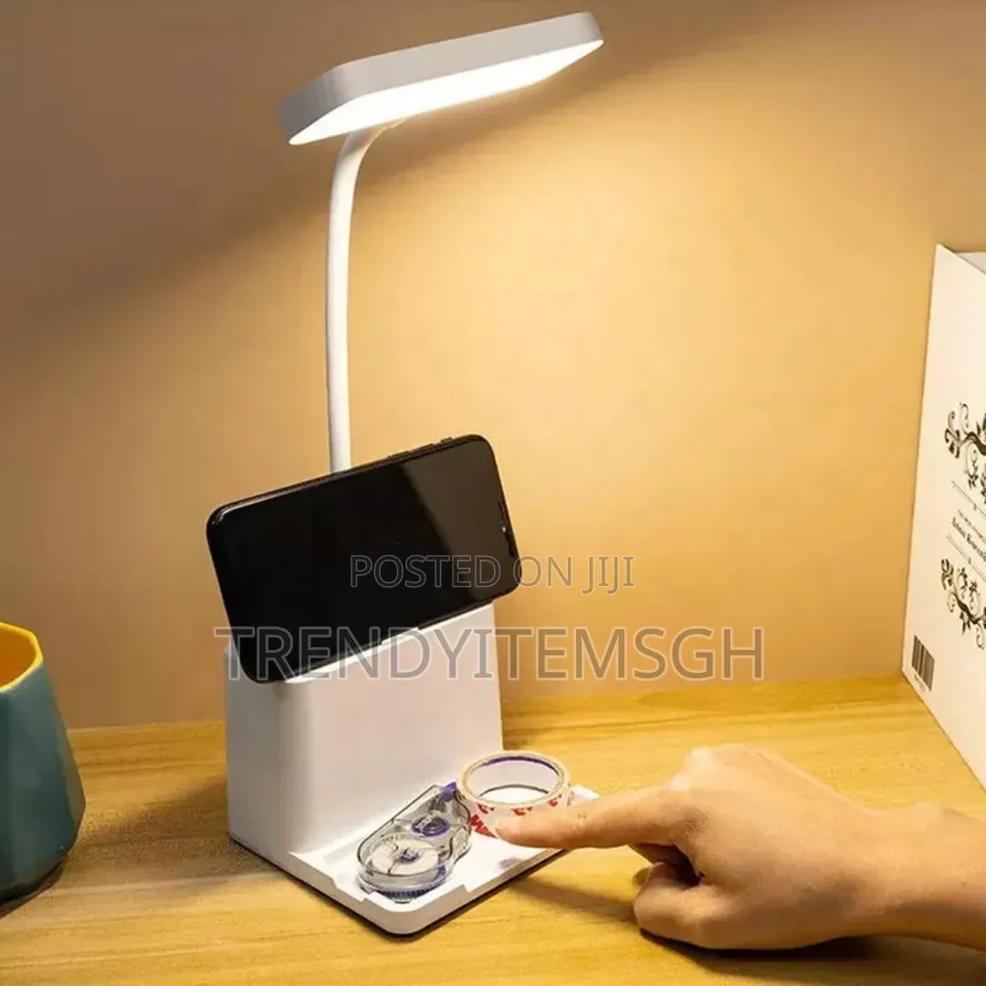 Rechargeable Led Table Lamp With Phone Holder Touch Control