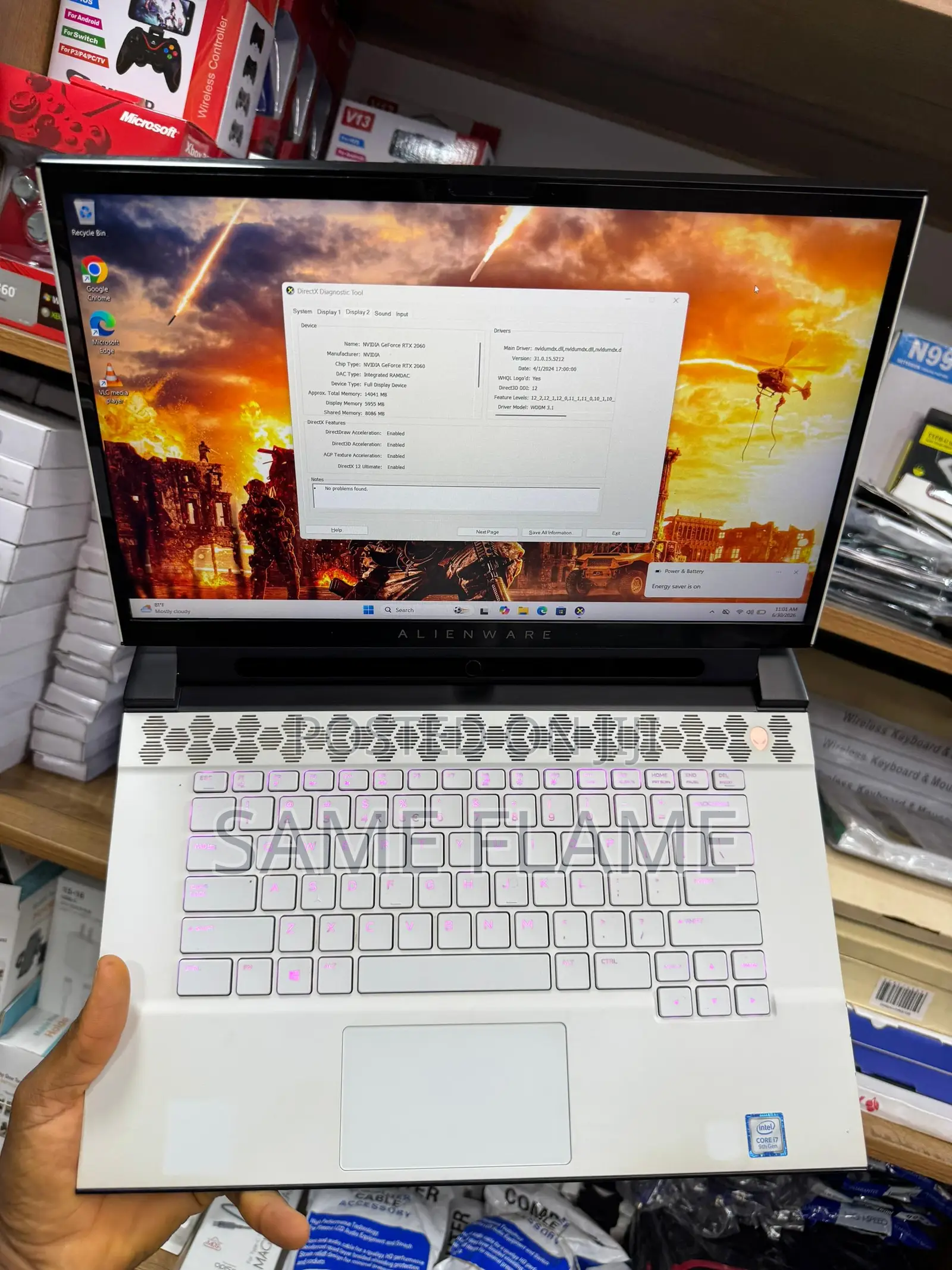 Laptop Alienware M15 r3 16GB Intel Core i7 SSD 512GB