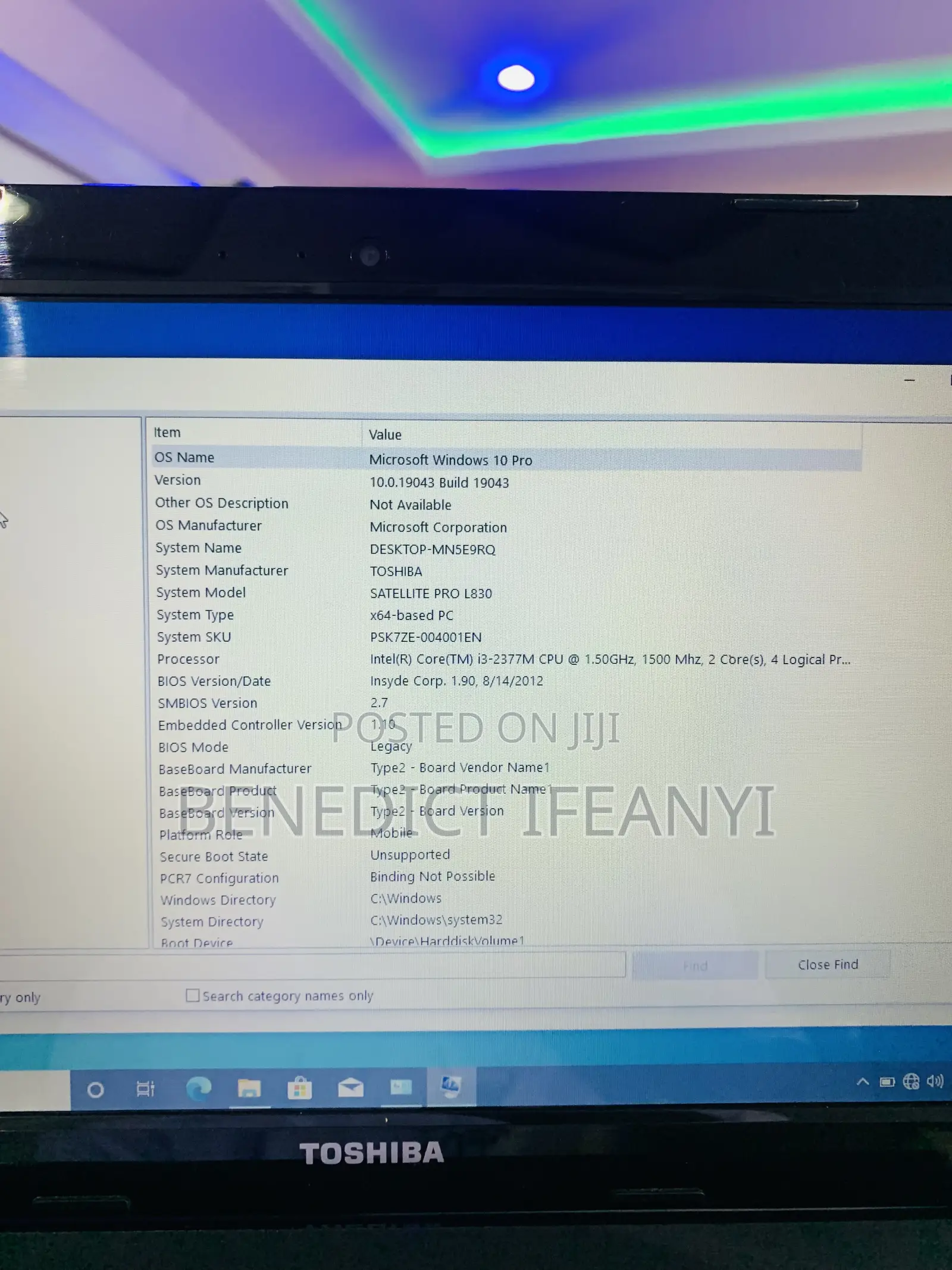 Laptop Toshiba Satellite L840 4GB Intel Core i3 SSD 128GB