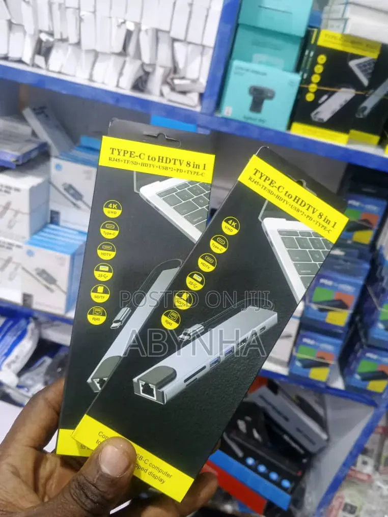 Type C to Hdmi Plus Rj45 8in1