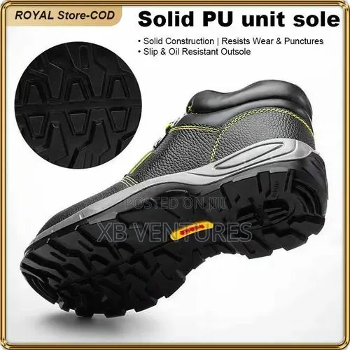 Steel-Toe Safety Work Boots - Anti-Slip, Waterproof, Durable