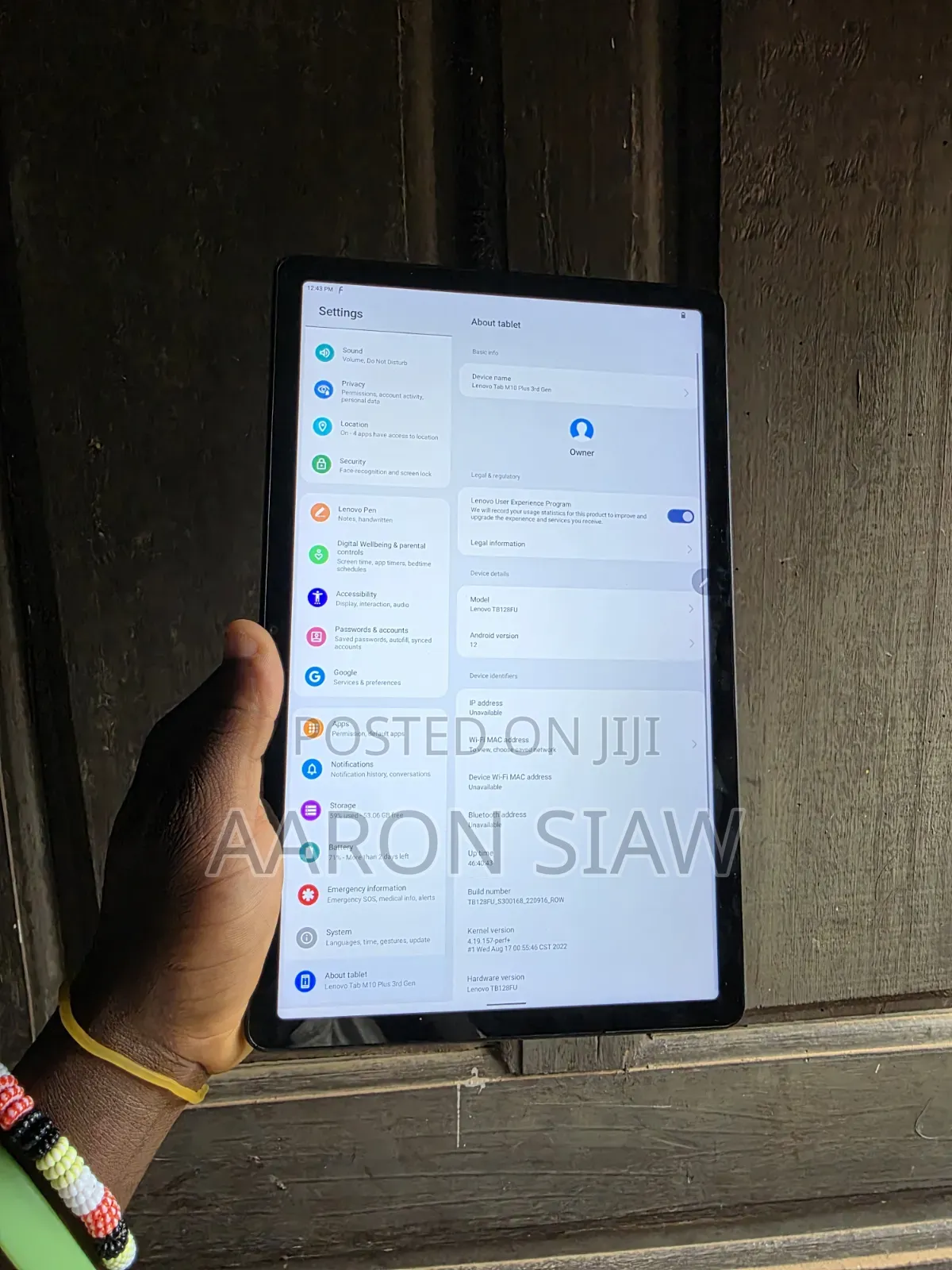 Lenovo Tab M10 Plus (3rd Gen) 128 GB