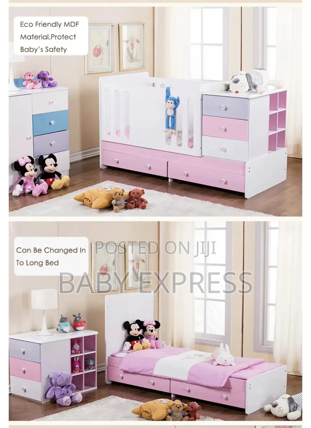 Baby Convertible Baby Cot to Toddler Bed