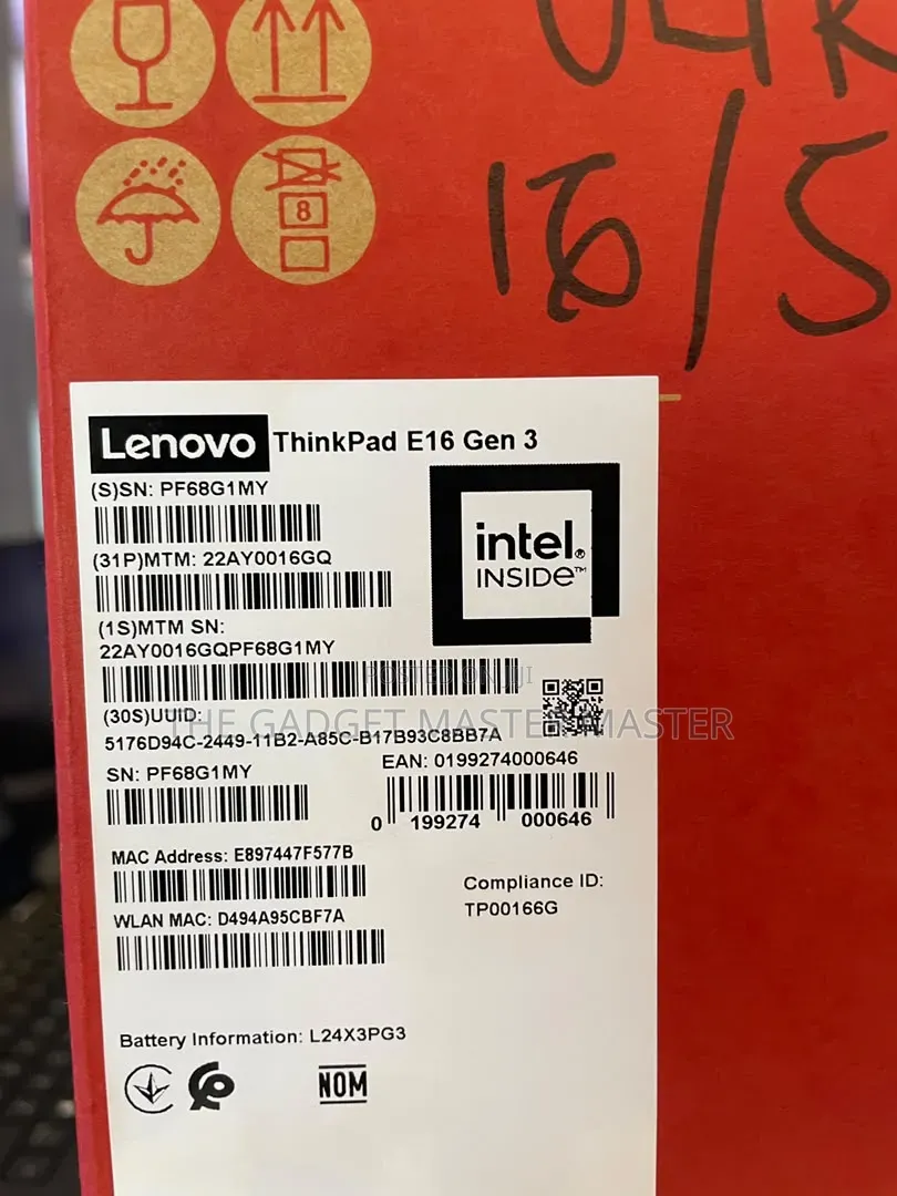 New Laptop Lenovo ThinkPad E16 Gen 3 16GB Intel Core Ultra 7 SSD 512GB