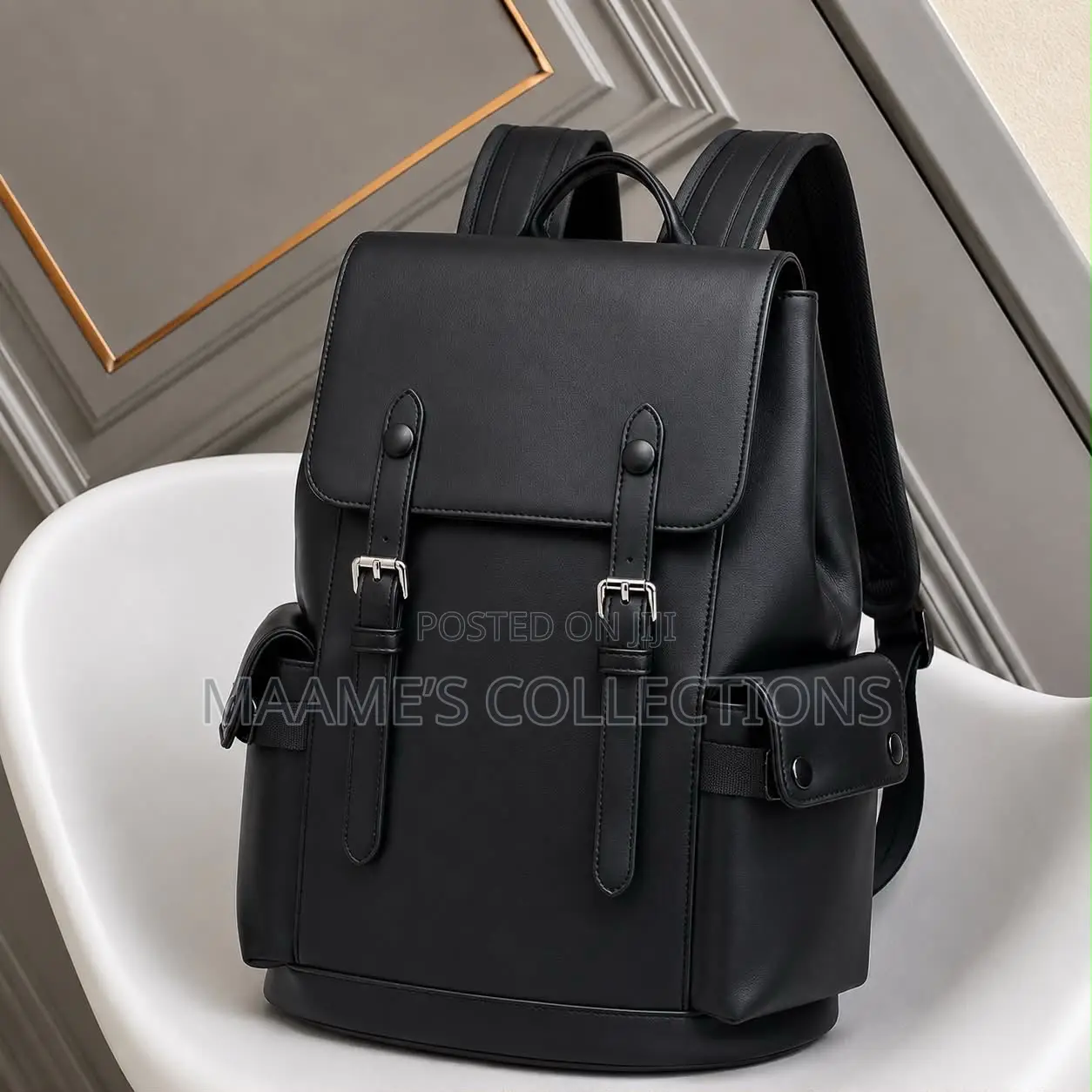 Solid Leather Backpack
