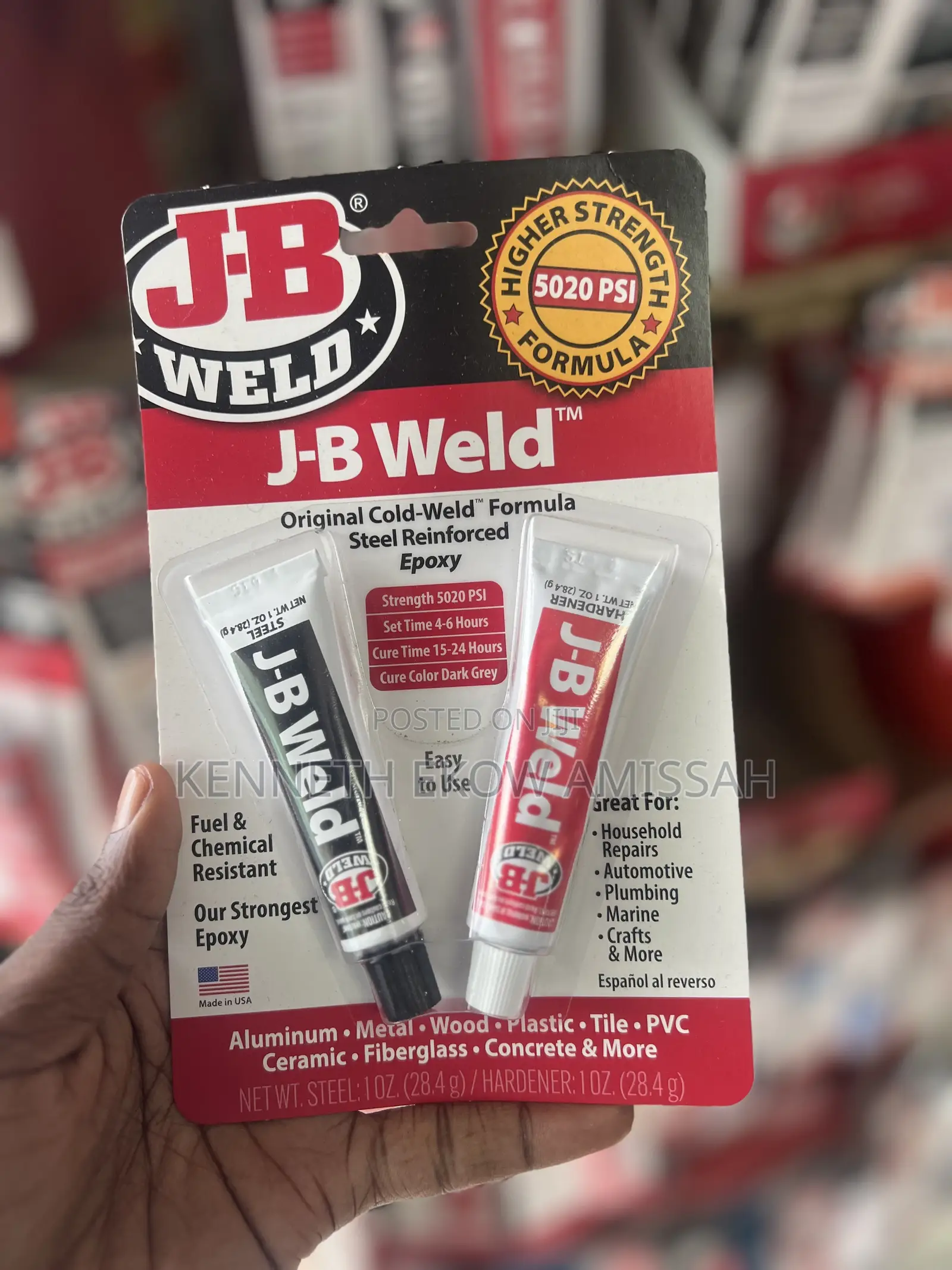 Jb Weld Original Cold Weld Formula Steel Reinforced Epoxy