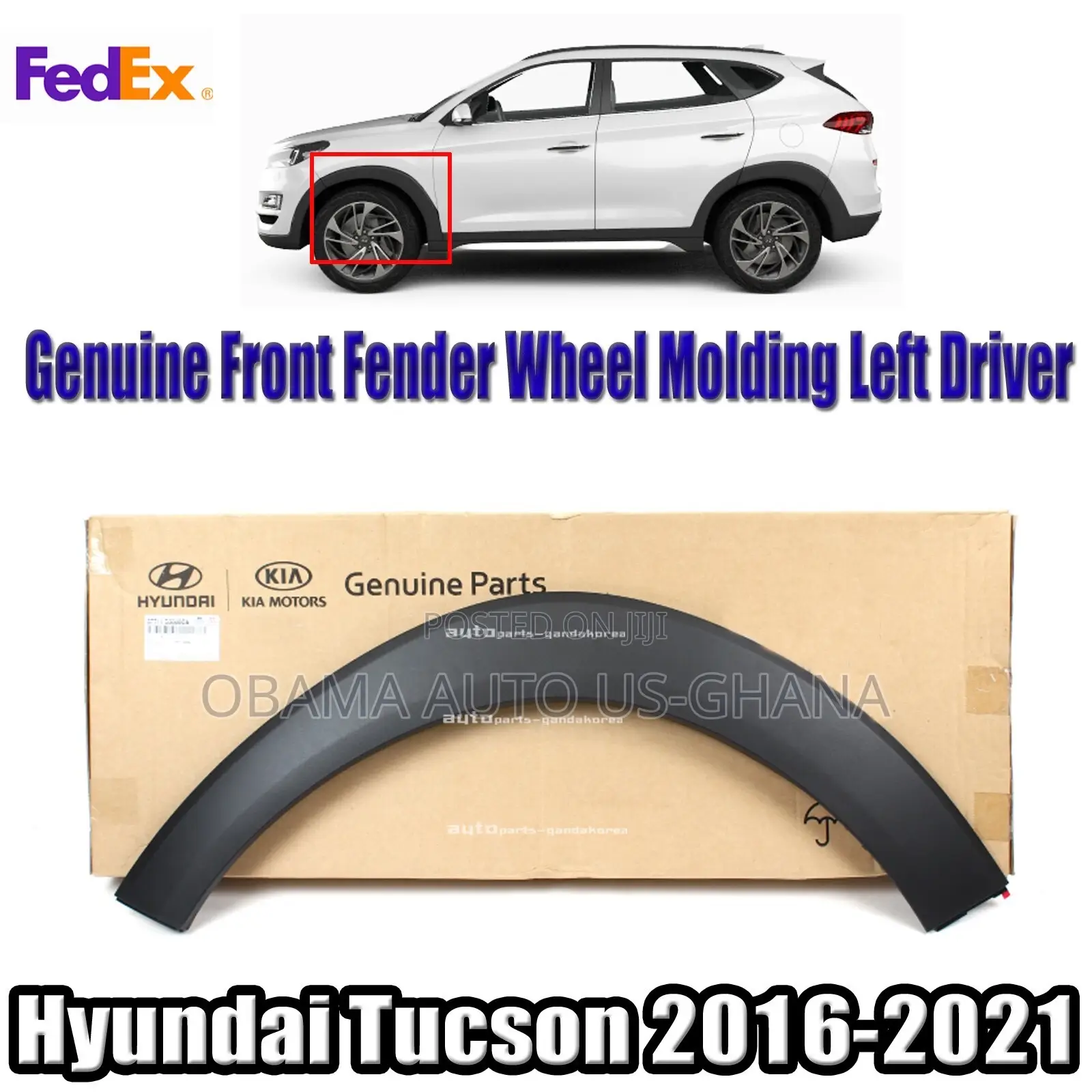 Hyundai Tucson 2016 2017 2018 2019 2020 2021 Fender Moulding Flare