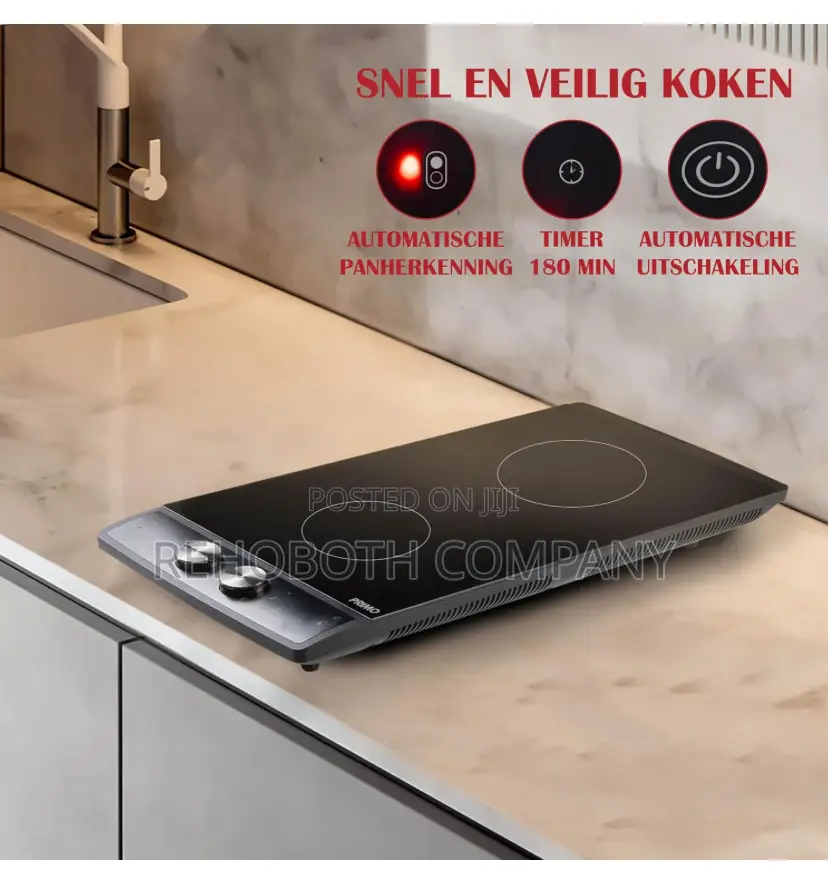 Primo Pr304ikp Freestanding - Electric Hob 2 Pits - 2900w - Black