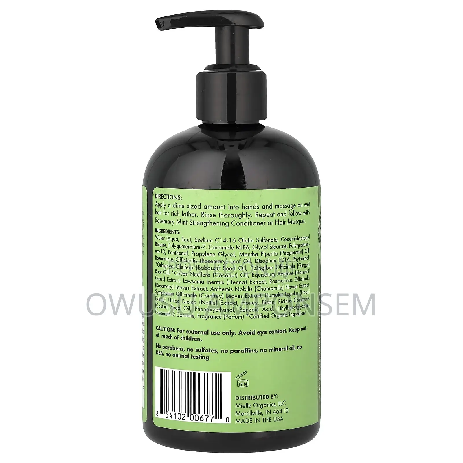 Mielle Strengthening Shampoo, Rosemary Mint.