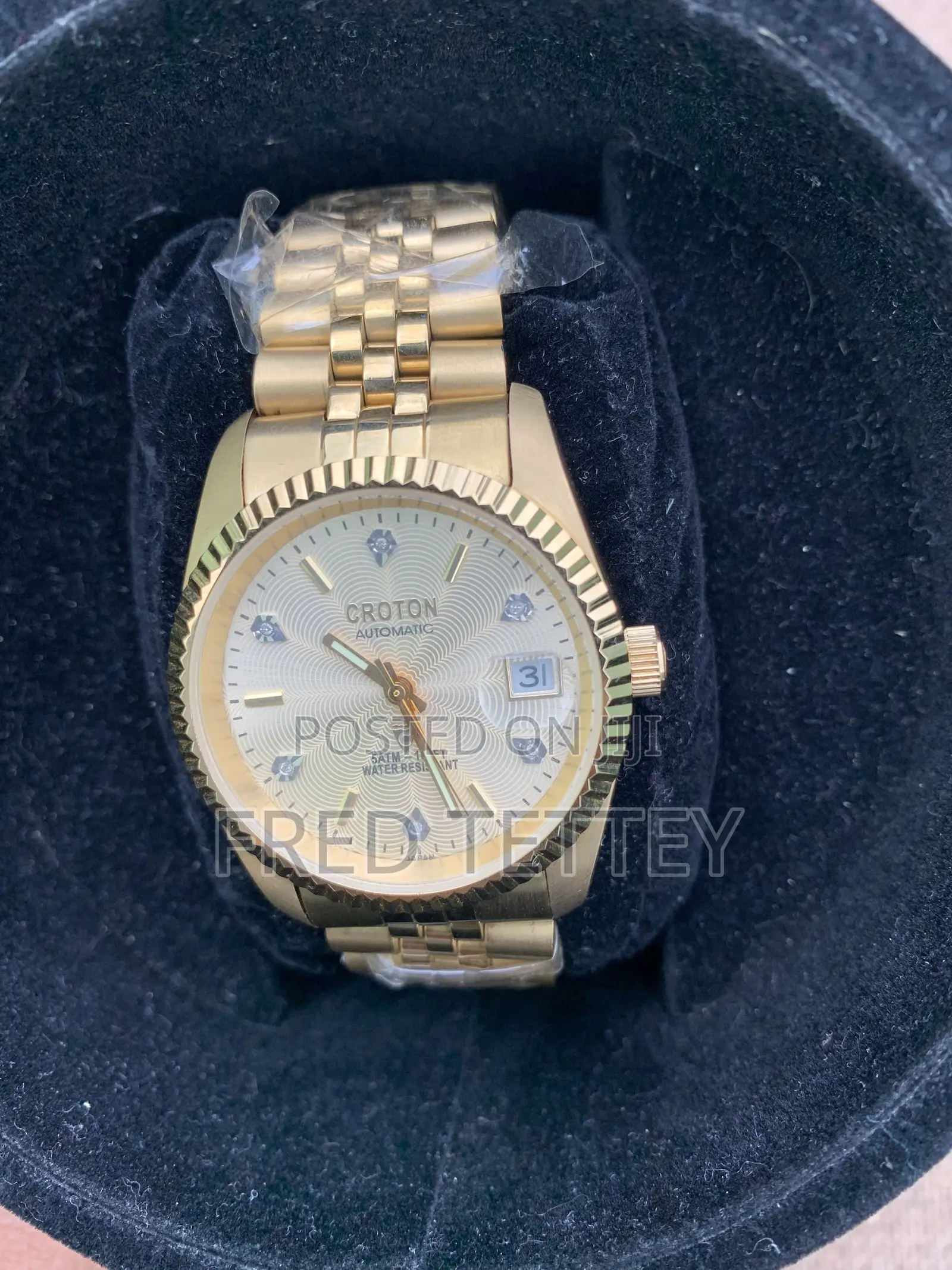 Croton Goldtone President Style Automatic Men