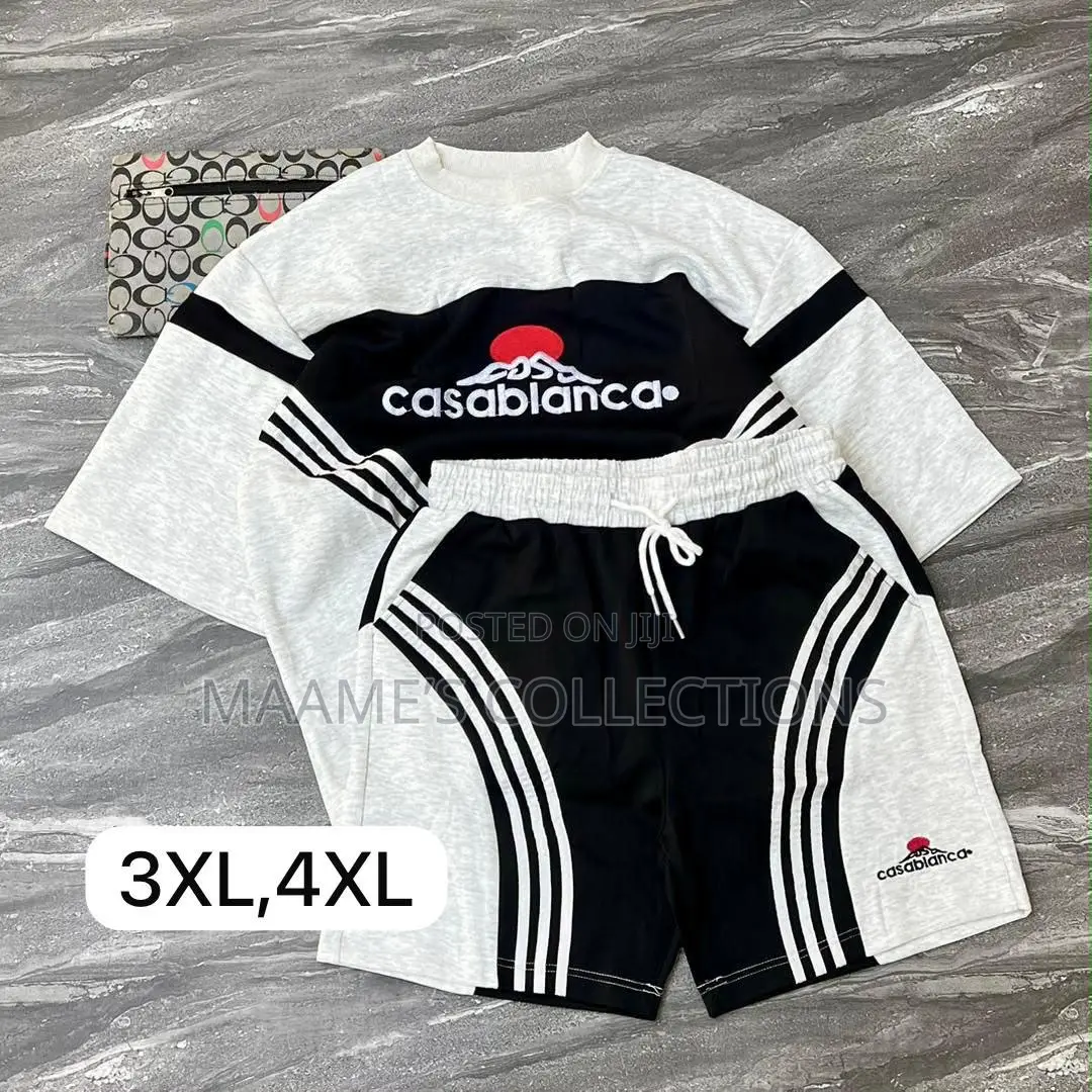 Men’S Designed Top and Down Shorts Set
