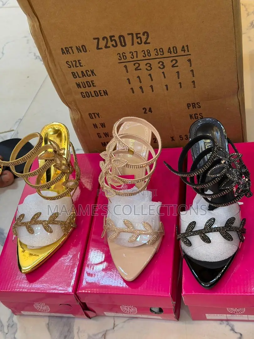 Quality Women’S Heeled Sandals ( Comes With a Box)