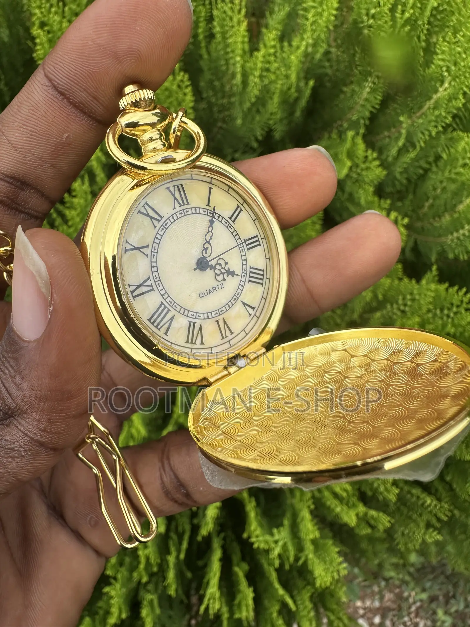 Realpoo Arabic Numeral/Roman Numeral Scale Pocket Watch for Men