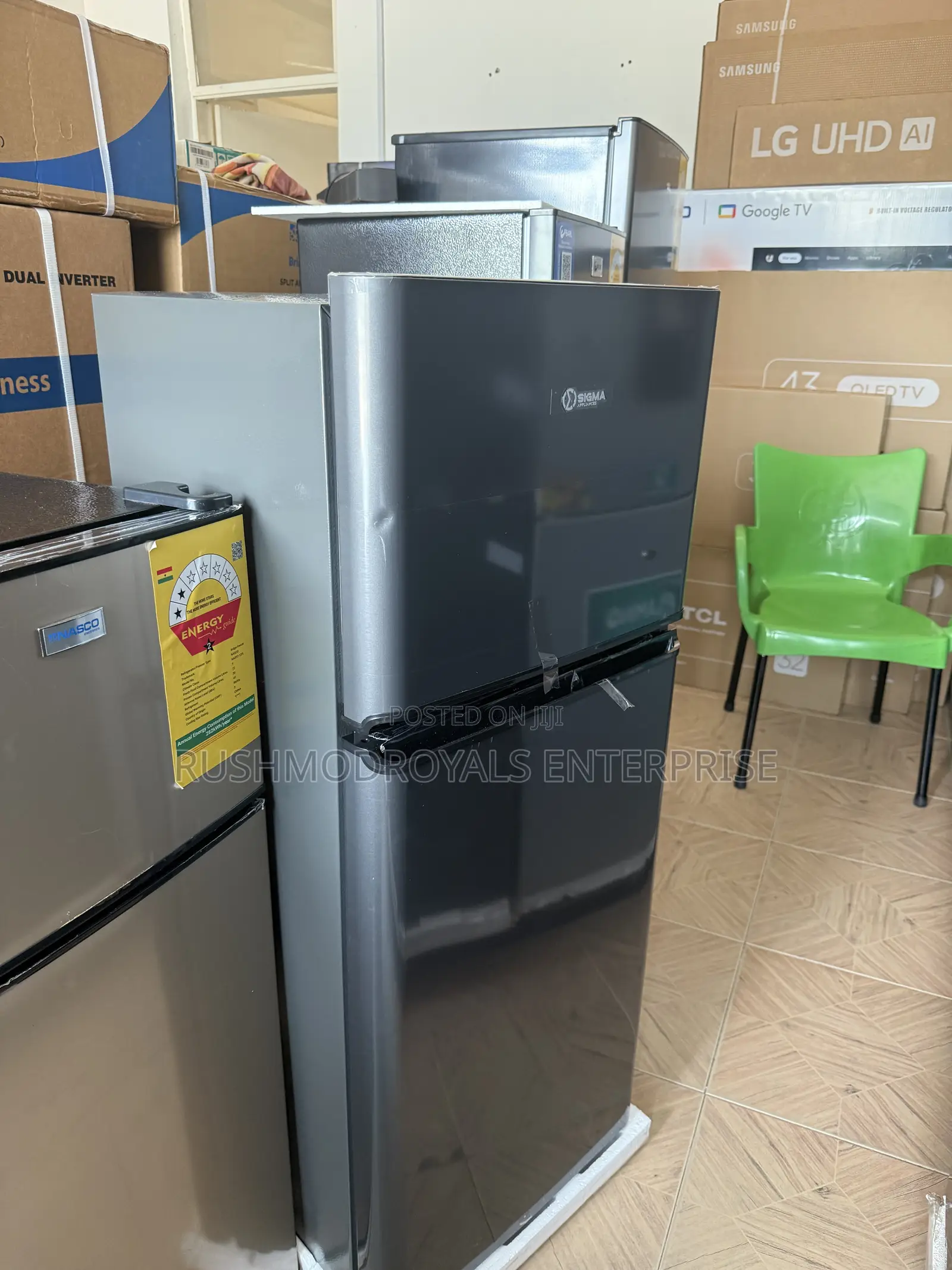 Sigma STDF-140 Double Door Top Freezer Refrigerator 118liters