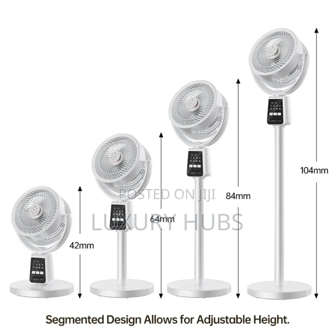 Rechargeable Standing Fan | 12000mah | 4 Speeds | Remote Control