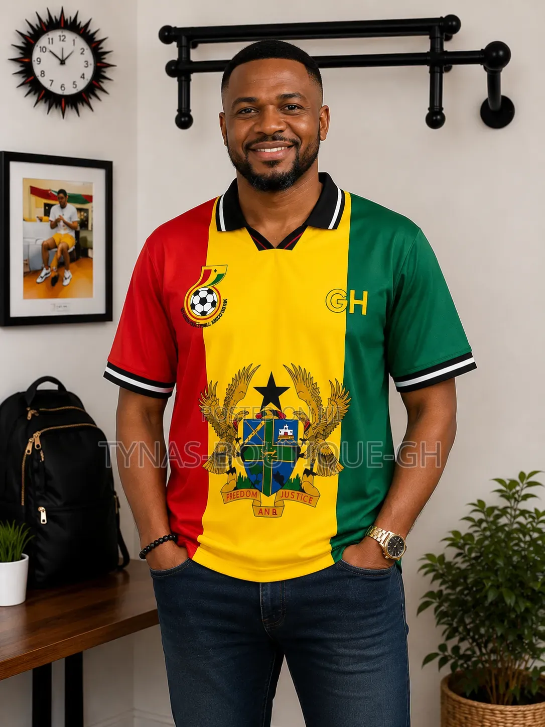 Coat of Arms Jersey Ghana M,L Xl XXL XXXL