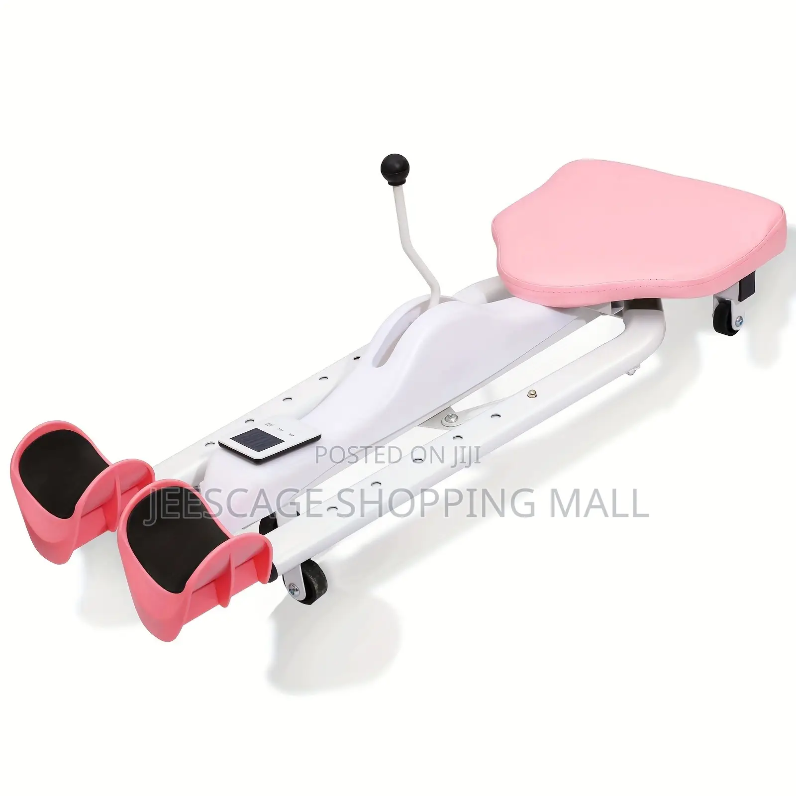 Compact Abdominal Leg Exerciser With Padded Seat and Digital Monitor