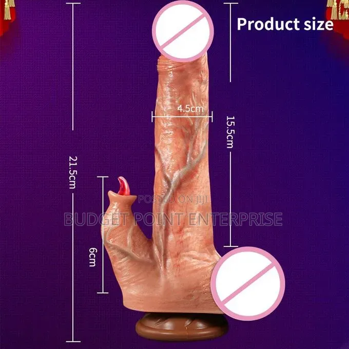 Rechargeable Realistic 8 Inches Dildo Vibrator and Licker